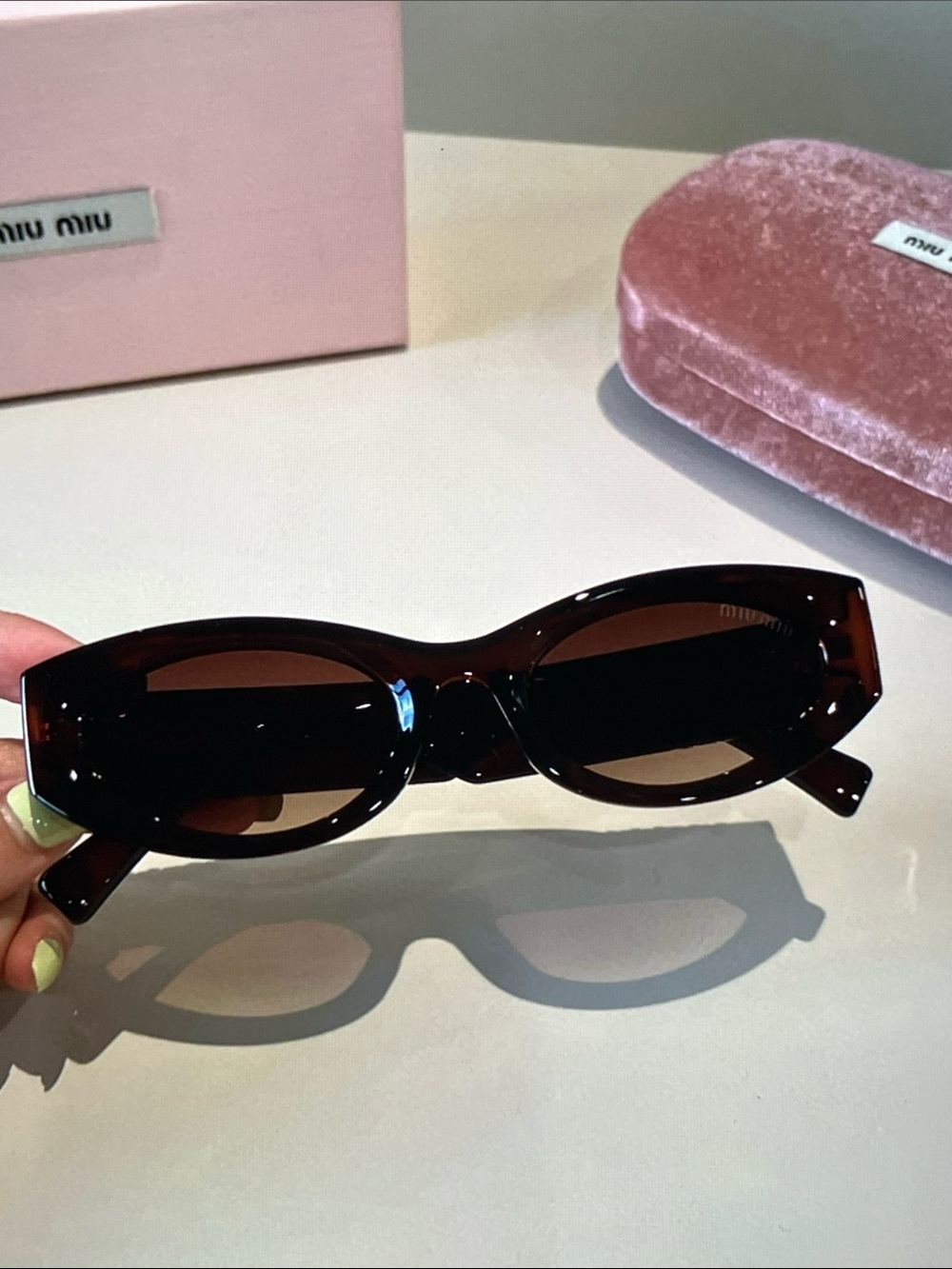 Miu Miu Logo Sunglasses Women's Luxury Shades - Picture 6 of 8